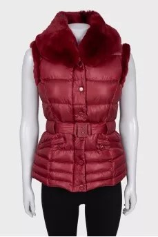 Red vest with fur
