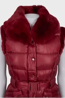 Red vest with fur