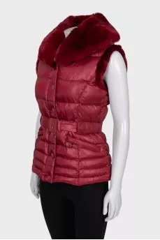 Red vest with fur