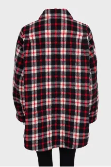 Plaid jacket with buttons
