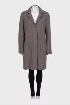 Cashmere button-down coat