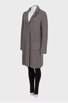 Cashmere button-down coat