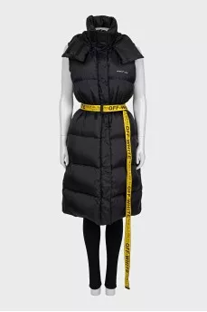 Long vest with removable hood