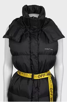 Long vest with removable hood