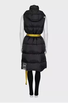 Long vest with removable hood