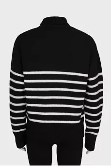 Wool sweater with brand logo