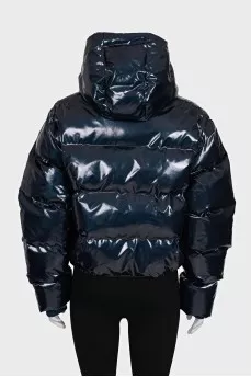 Short glossy down jacket
