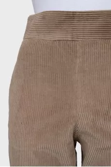 High-waist corduroy trousers