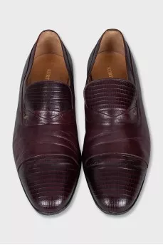 Men's red leather shoes