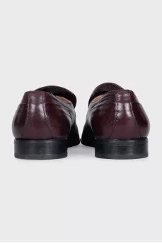 Men's red leather shoes