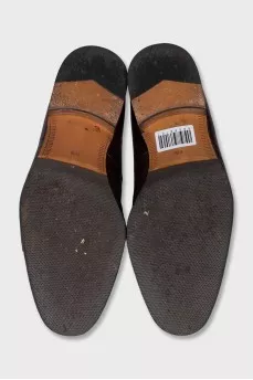 Men's red leather shoes