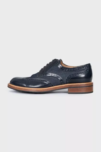 Men's denim brogues