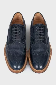 Men's denim brogues