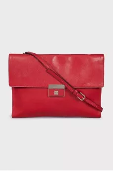Red leather briefcase