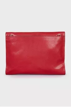 Red leather briefcase