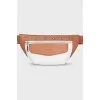 Two-tone bag with metallic decor