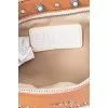 Two-tone bag with metallic decor