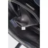 Blue leather tote