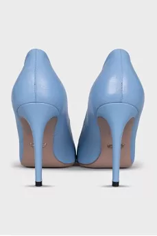 Blue shoes with spikes