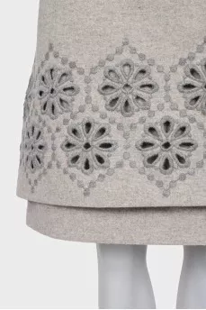 Gray perforated skirt