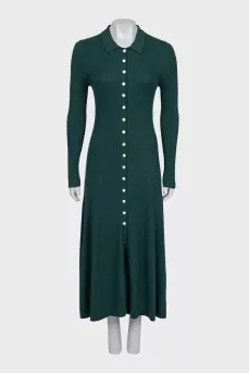 Green dress with buttons