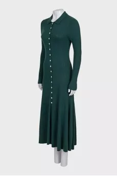 Green dress with buttons
