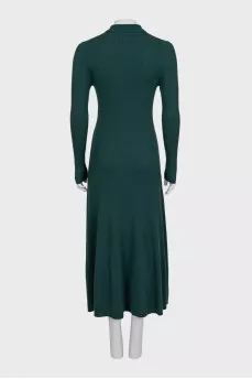 Green dress with buttons