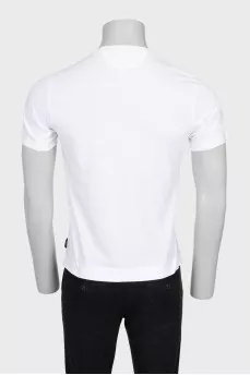 Men's white printed t-shirt