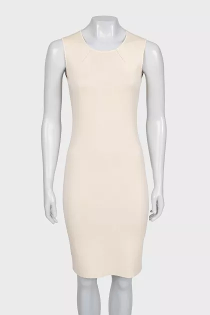 Fitted dress made of cashmere, wool and silk