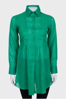Long green blouse