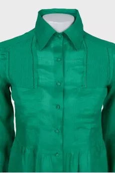 Long green blouse