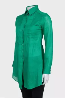 Long green blouse