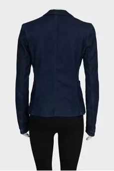 Denim button-down jacket