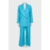 Blue wool suit