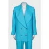 Blue wool suit