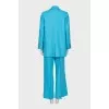 Blue wool suit