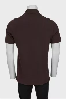 Men's straight-cut polo shirt with logo