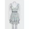 Floral print corset dress