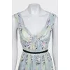 Floral print corset dress