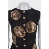 Fitted dress with accent buttons