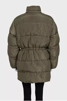 Fitted down jacket with patch pockets