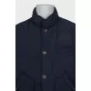 Men's blue button-down vest
