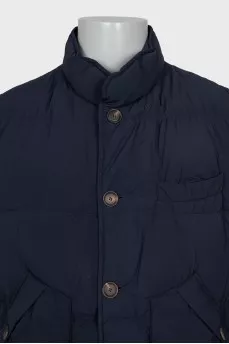 Men's blue button-down vest