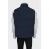 Men's blue button-down vest