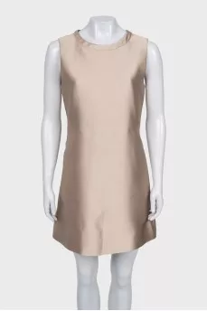 Beige sleeveless dress