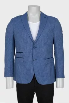 Men's light blue jacket with a small print