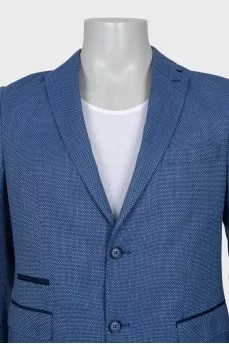 Men's light blue jacket with a small print