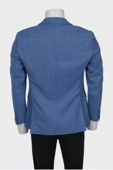 Men's light blue jacket with a small print
