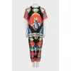 Silk suit in a signature print
