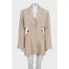Fitted dress with decorative cutouts
